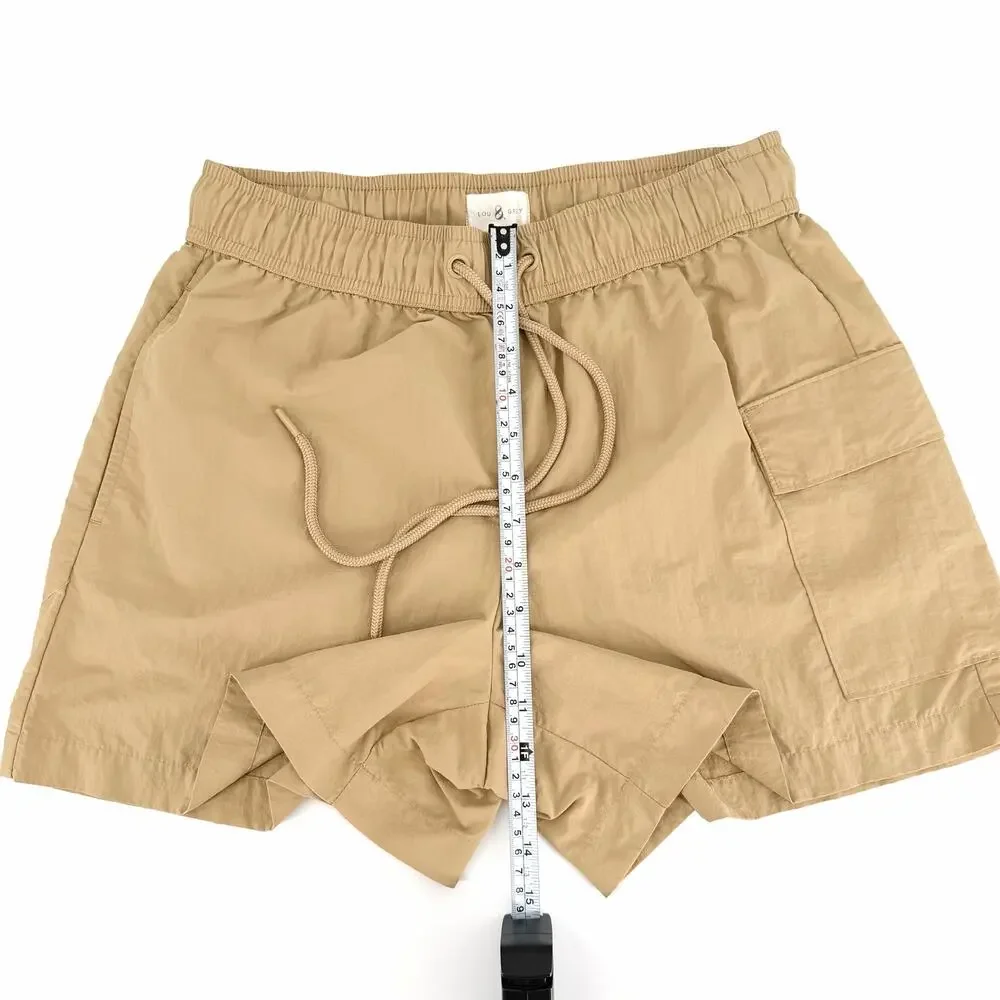 Lou & Grey Khaki Nylon Cargo Shorts Small Quick Dry Hiking Travel Utility
